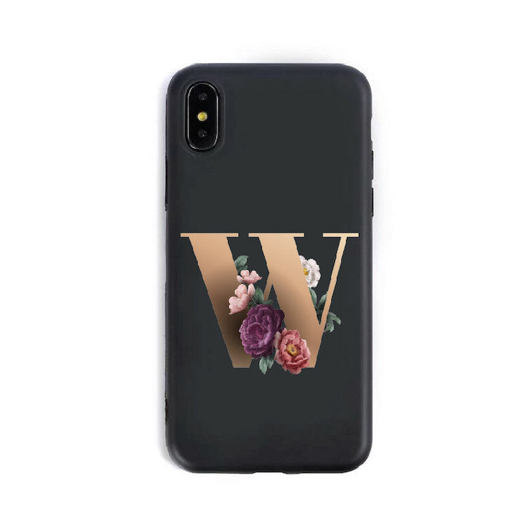26 English Alphabet Silicone Phone Case