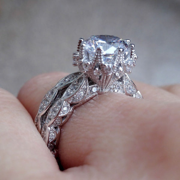Jewellery zircon rings Set of 2