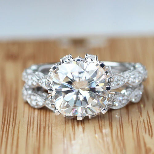 Jewellery zircon rings Set of 2