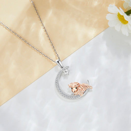 925 Sterling Silver Highland Moon Necklace
