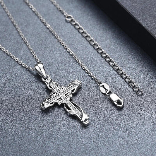 925 Sterling Silver Cross Pendant Necklace