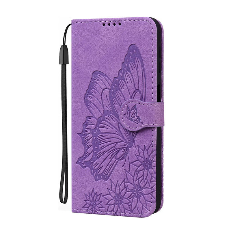 Big Bowknot Embossed Leather Phone Case