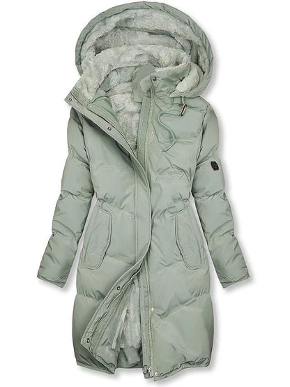 Women's Coat With Cashmere Fur Collar