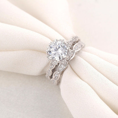 Jewellery zircon rings Set of 2