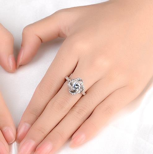 Moissanite Diamond 925 Sterling Sliver Ring + Ear + Locket Set