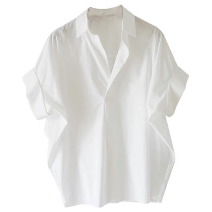 Women's Summer White Collar Shirt