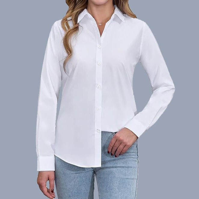 Loose Fashion Temperament Pure Color Shirt
