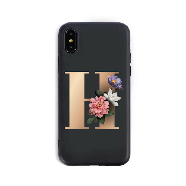 26 English Alphabet Silicone Phone Case