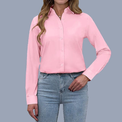 Loose Fashion Temperament Pure Color Shirt