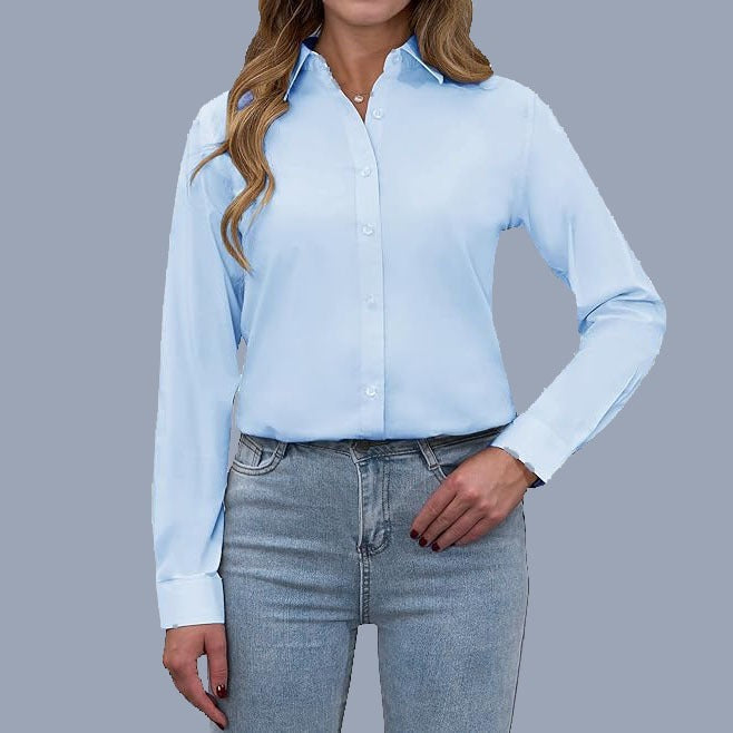 Loose Fashion Temperament Pure Color Shirt