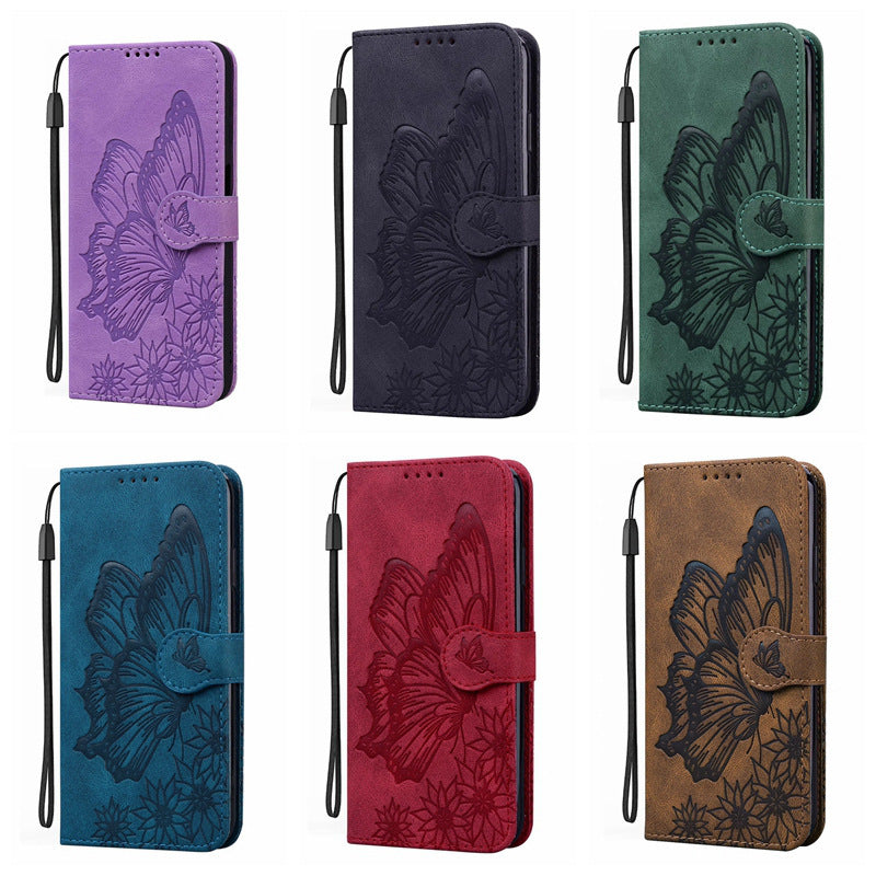 Big Bowknot Embossed Leather Phone Case
