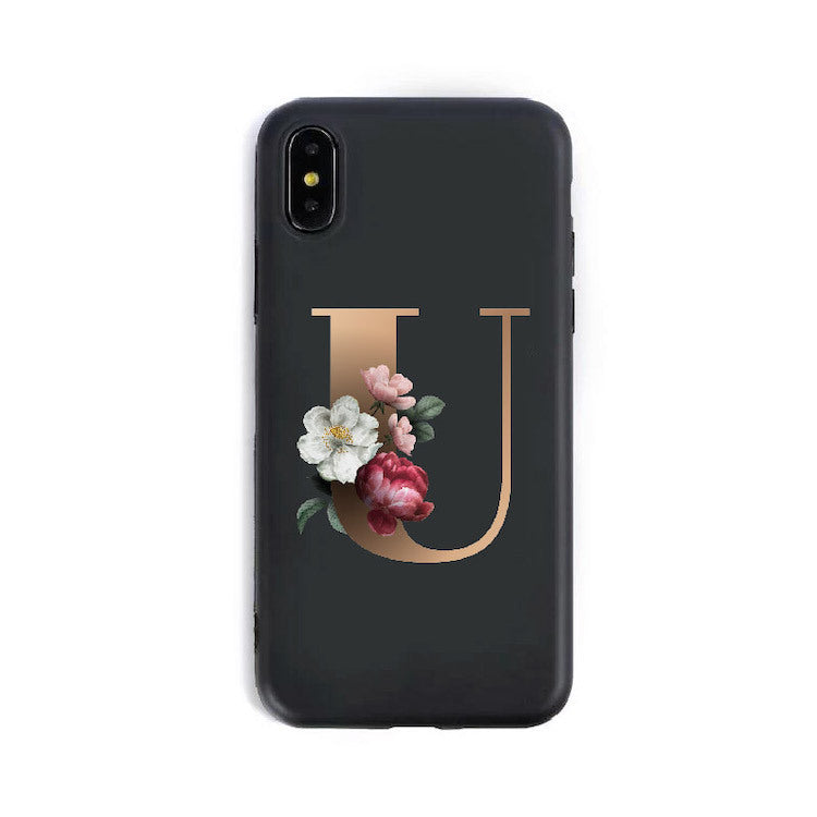 26 English Alphabet Silicone Phone Case