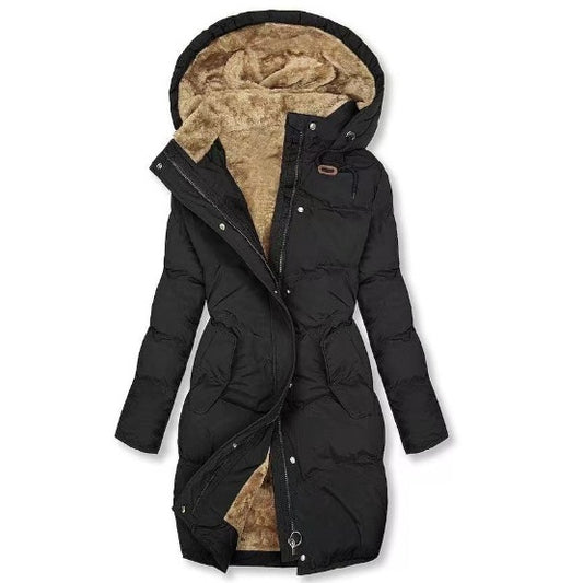 Women's Coat With Cashmere Fur Collar