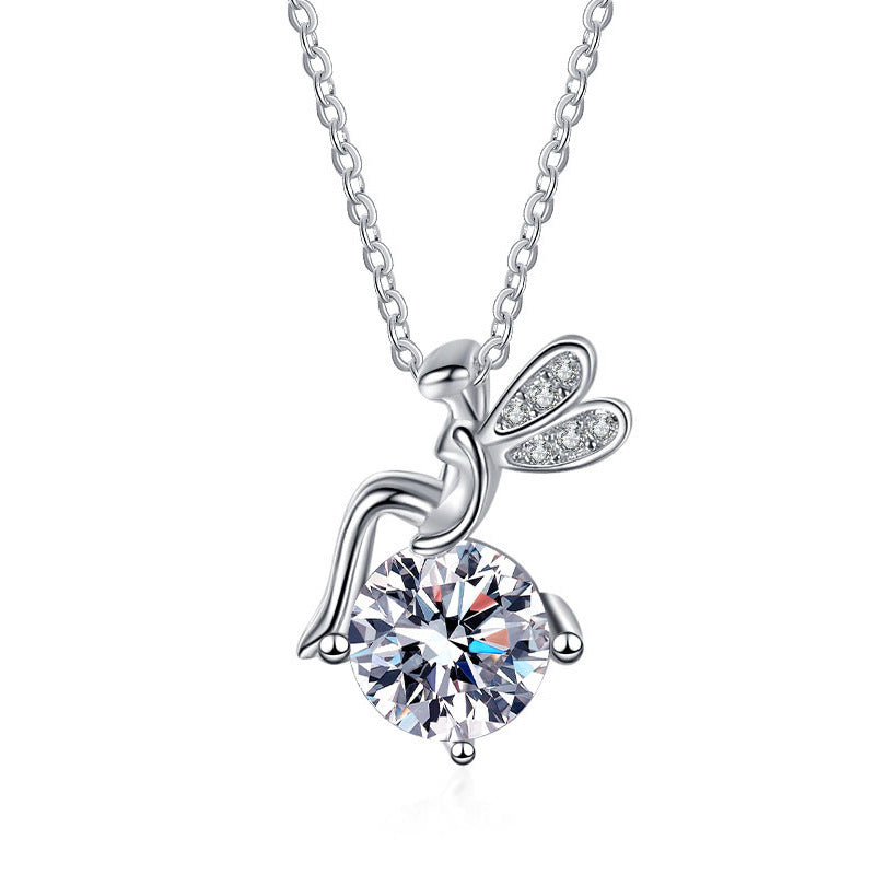 Moissanite Diamond 925 Sterling Silver FARCENT Necklace