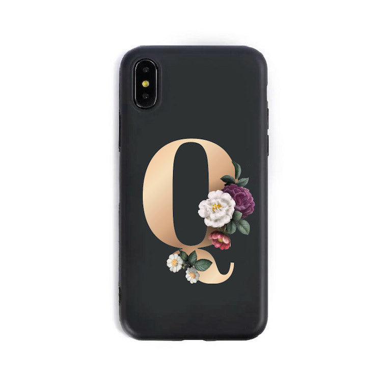 26 English Alphabet Silicone Phone Case