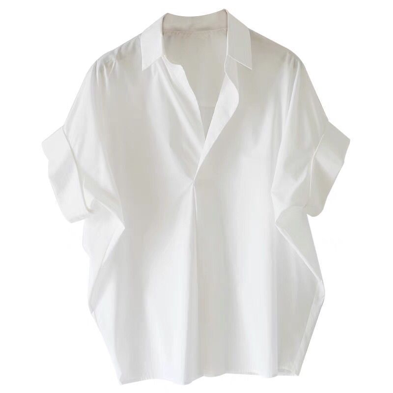 Women's Summer White Collar Shirt