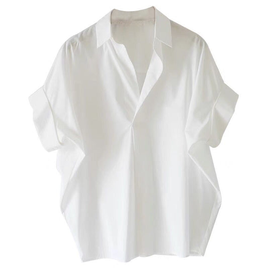 Women's Summer White Collar Shirt
