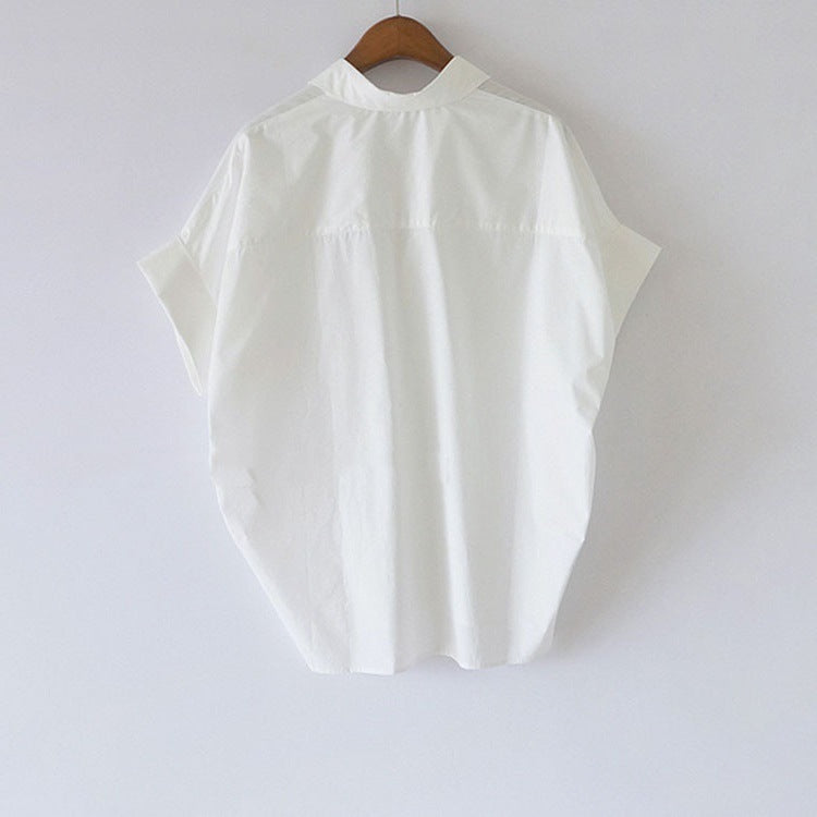 Women's Summer White Collar Shirt