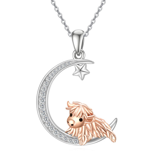 925 Sterling Silver Highland Moon Necklace
