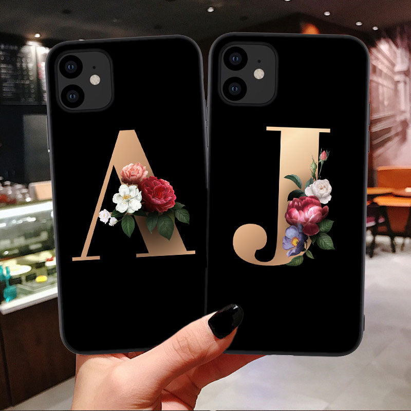 26 English Alphabet Silicone Phone Case