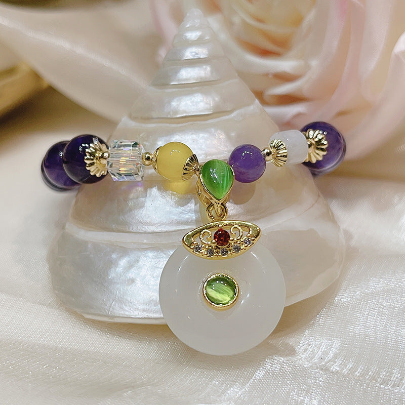 Ethnic Style Amethyst Bracelet
