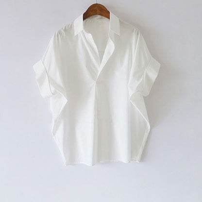 Women's Summer White Collar Shirt