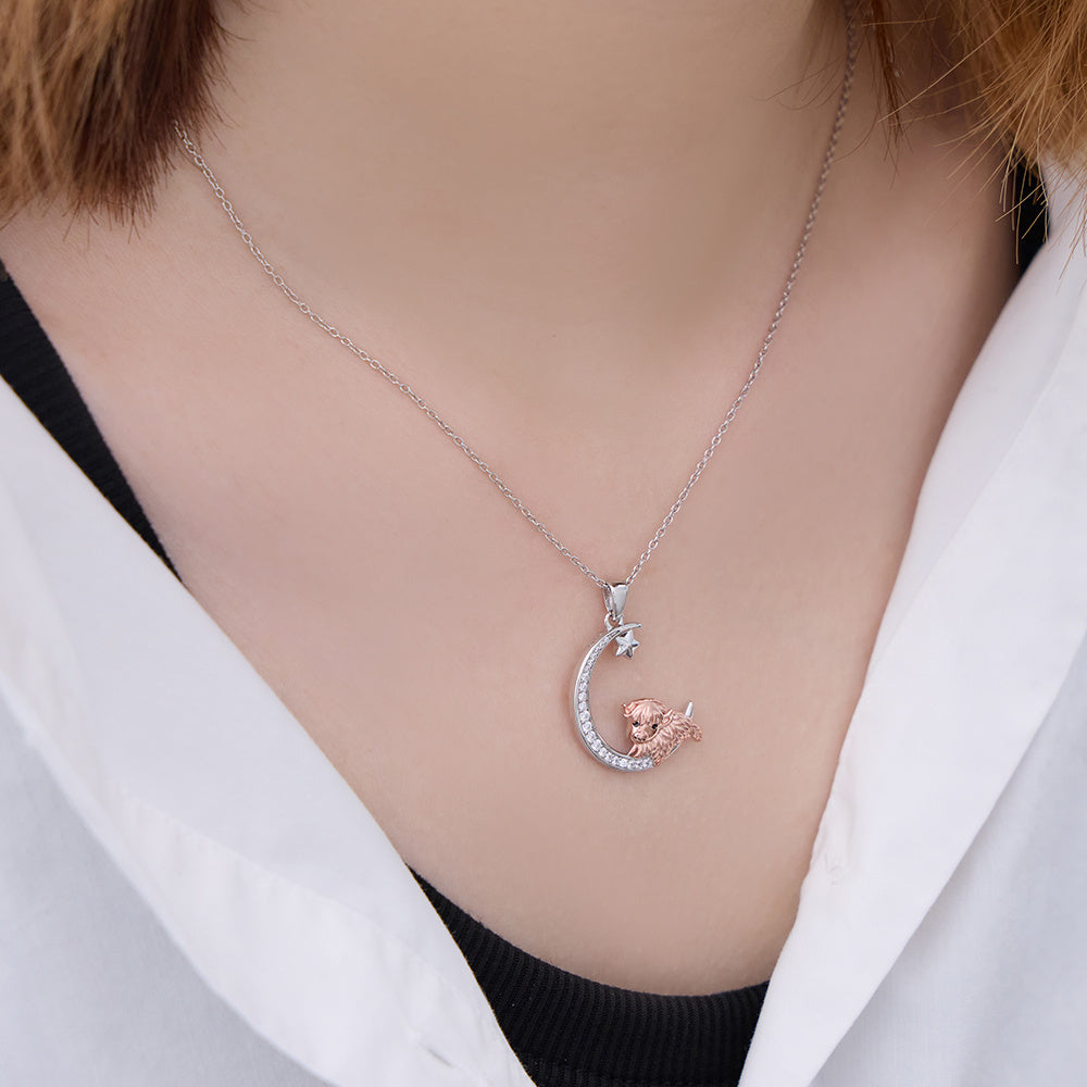 925 Sterling Silver Highland Moon Necklace