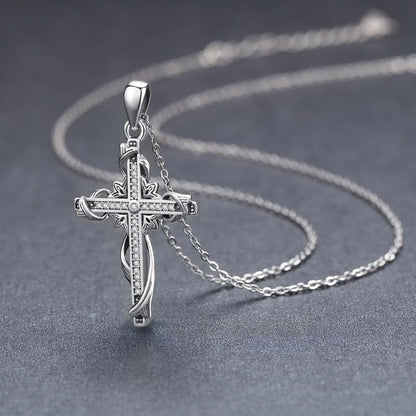 925 Sterling Silver Cross Pendant Necklace