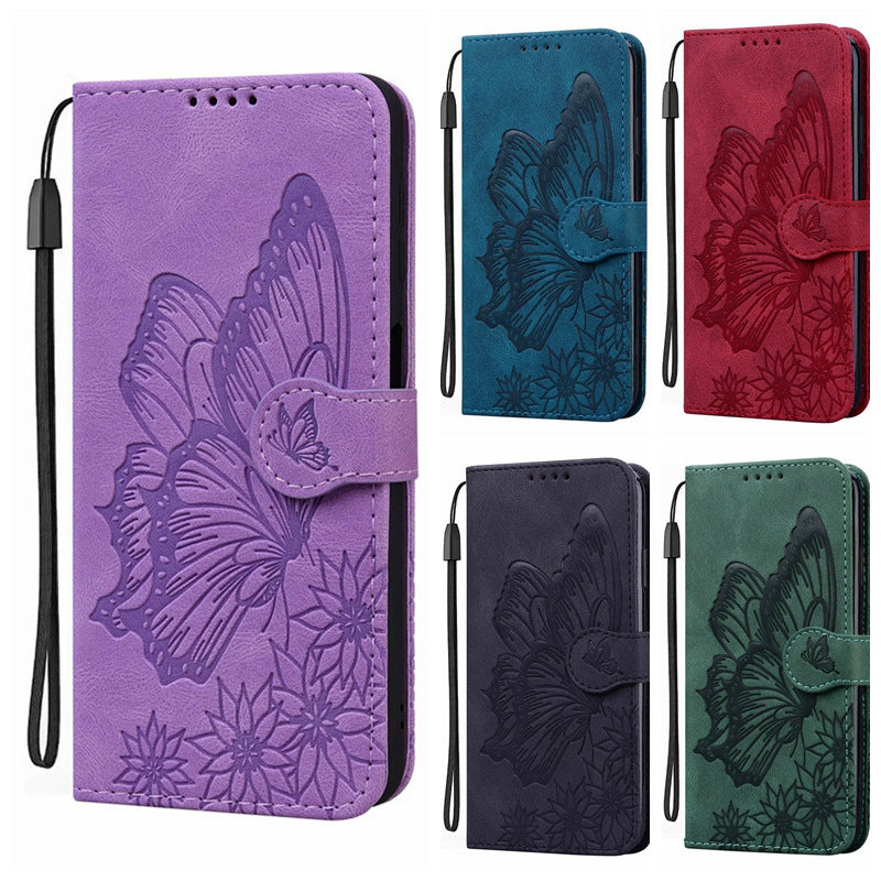 Big Bowknot Embossed Leather Phone Case