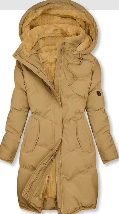 Women's Coat With Cashmere Fur Collar