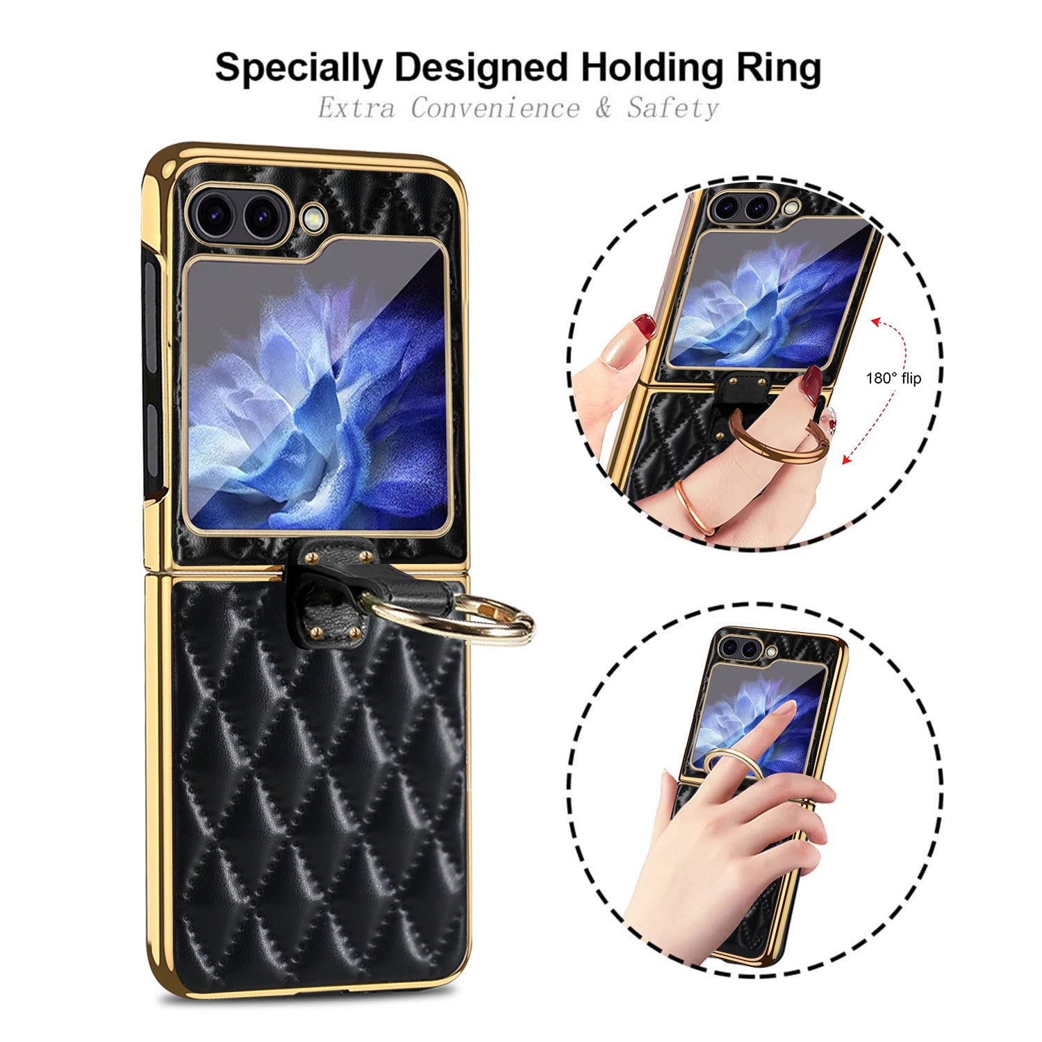Diamond Ring Z Flip Phone Case