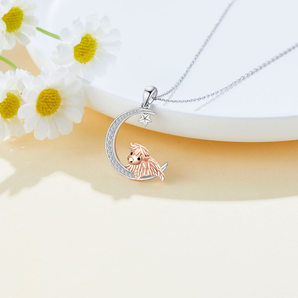 925 Sterling Silver Highland Moon Necklace