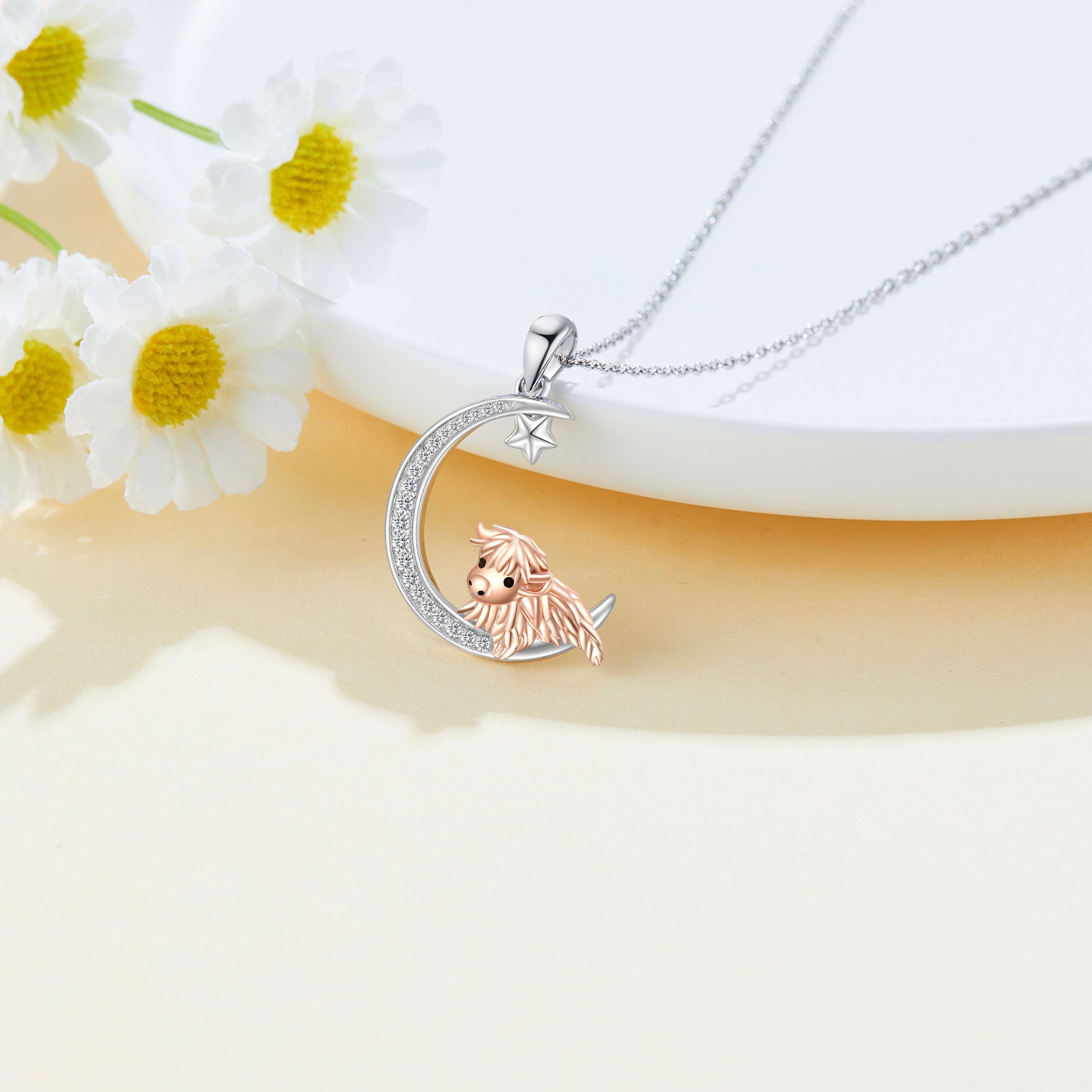 925 Sterling Silver Highland Moon Necklace