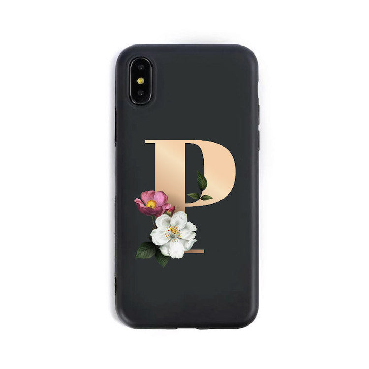 26 English Alphabet Silicone Phone Case