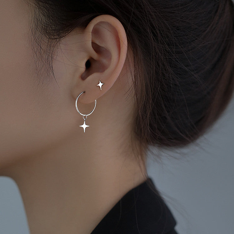 925 Sterling Silver Star Ear Studs