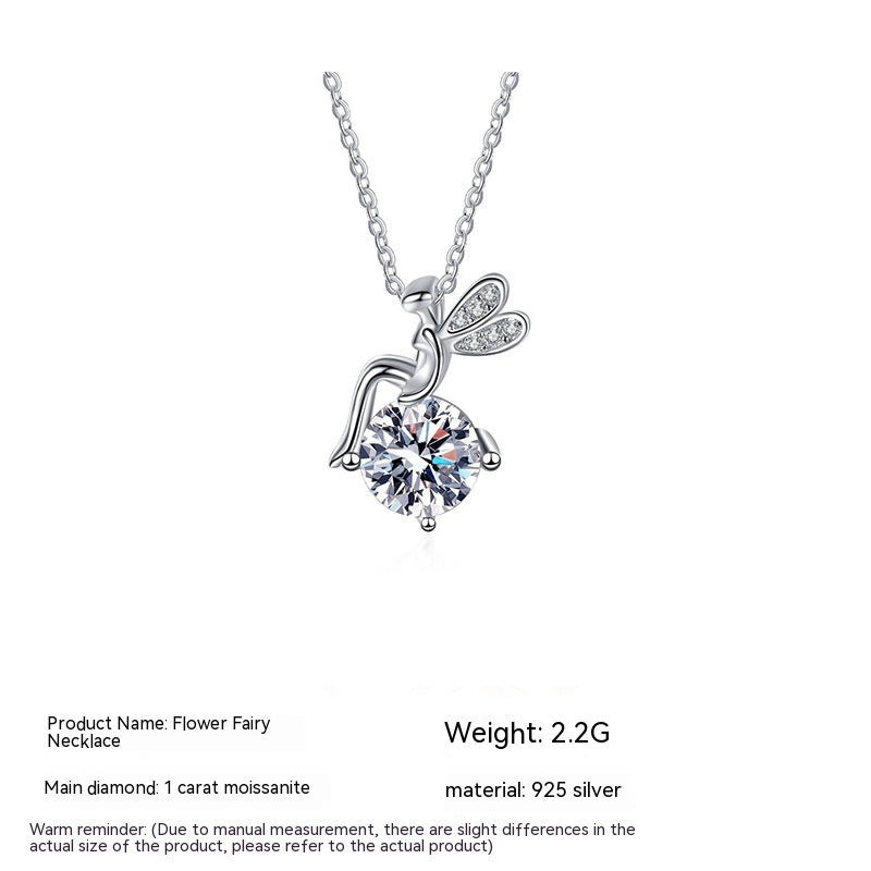 Moissanite Diamond 925 Sterling Silver FARCENT Necklace
