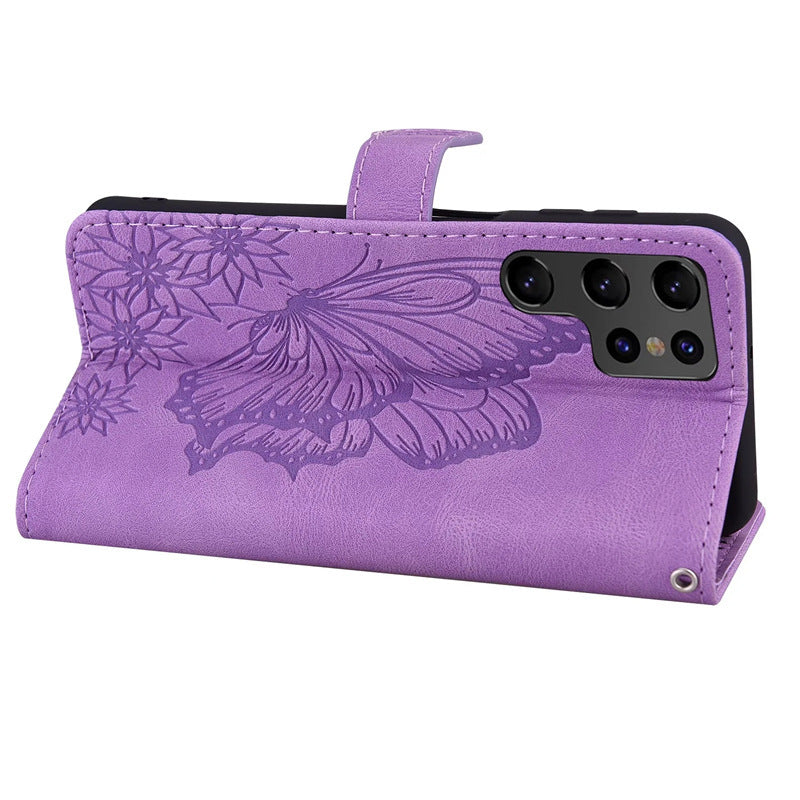 Big Bowknot Embossed Leather Phone Case